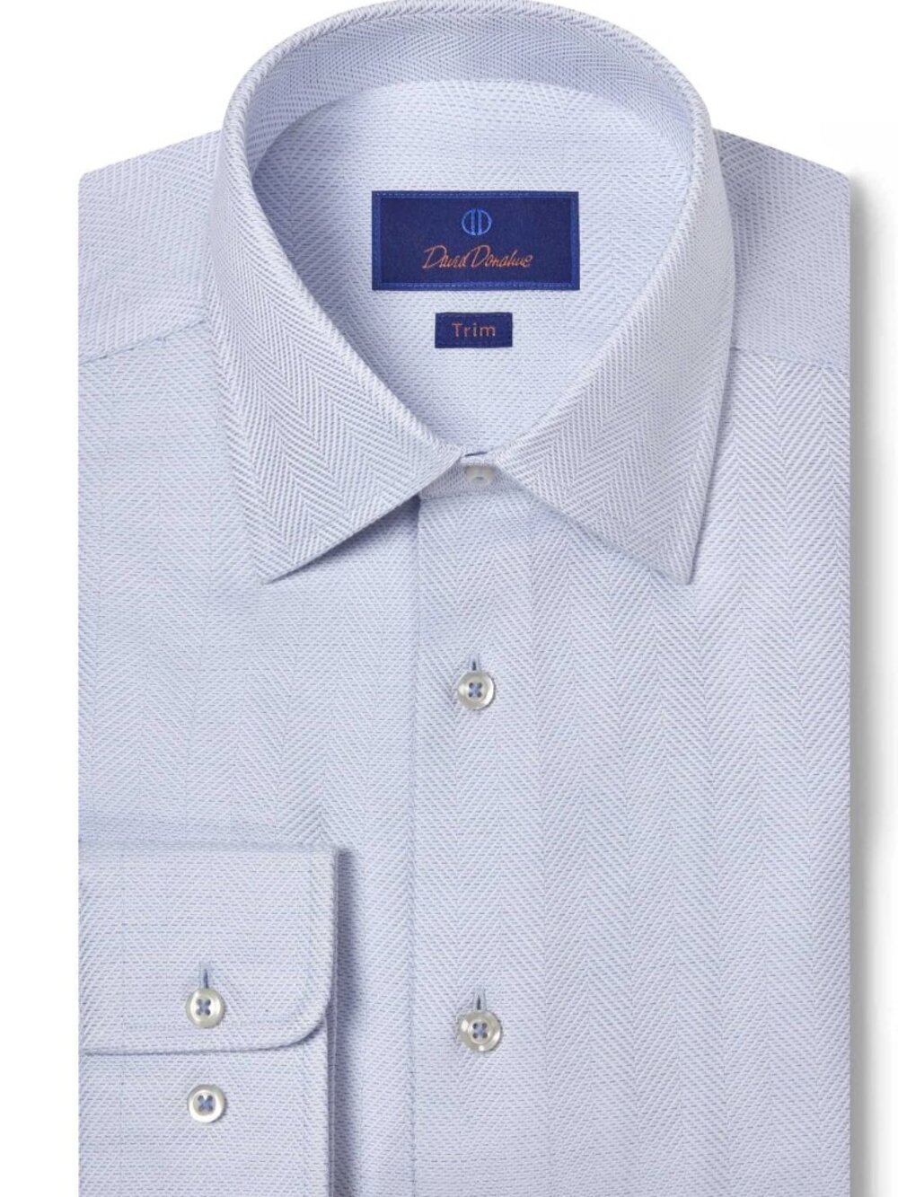 David Donahue NWT Men's Textured Dress Shirt 15 32/33 Button Up (Trim fit)